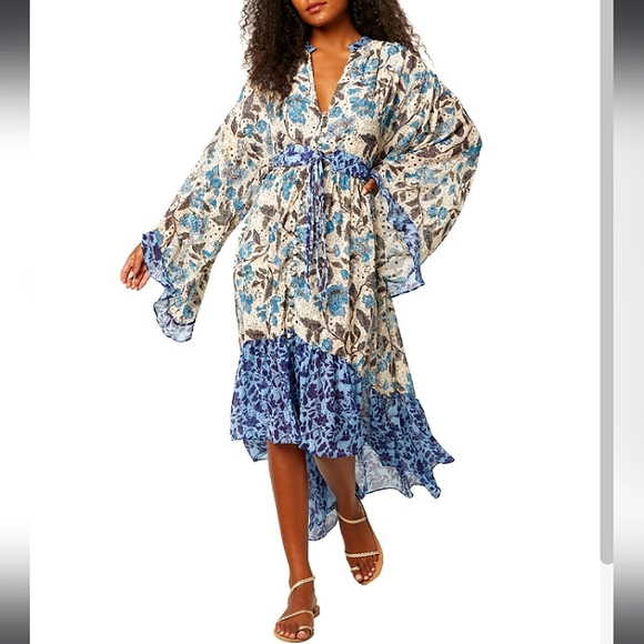 MISA Los Angeles | Octavia Button Down Belted Kimono / Dress - Picture 3 of 5